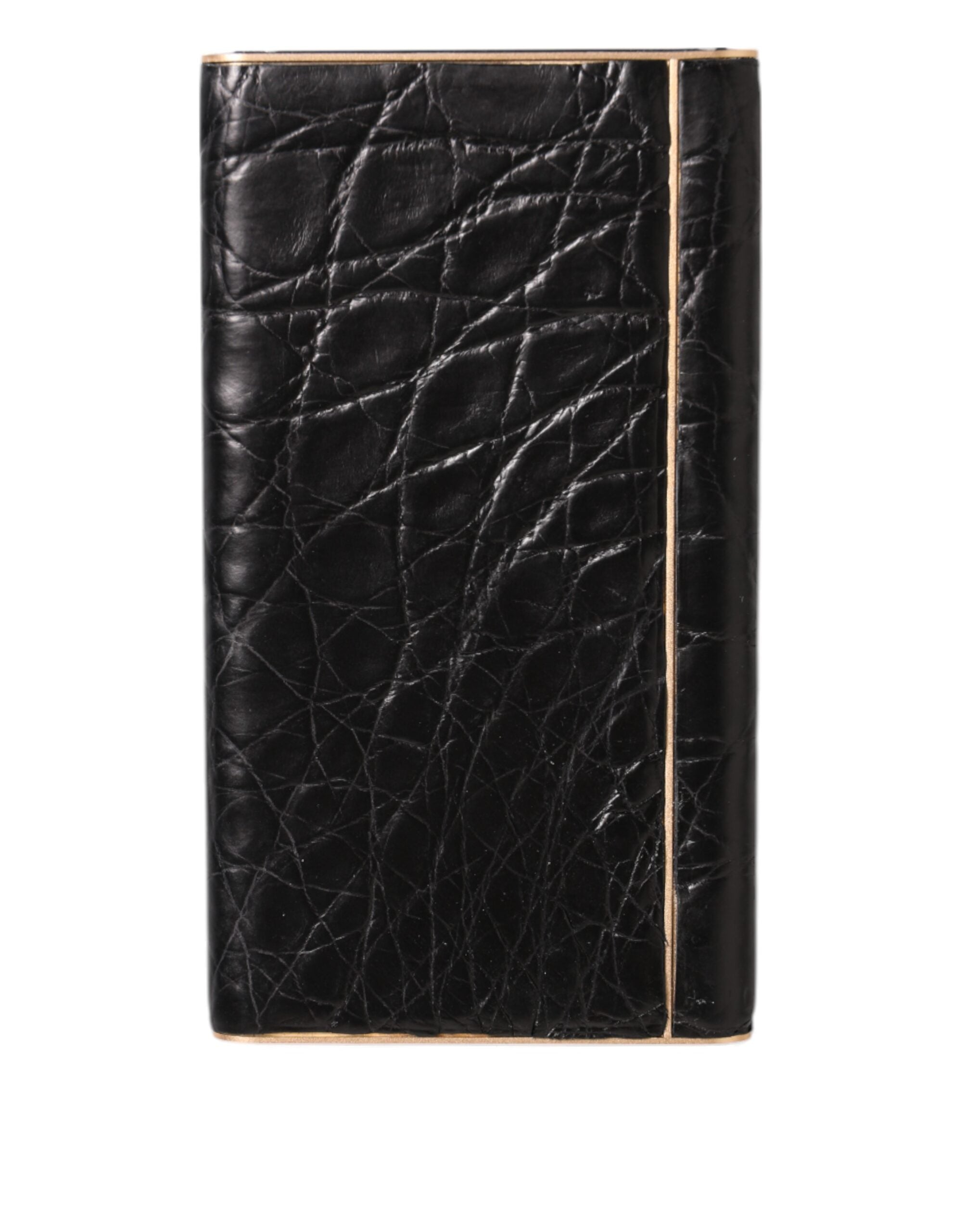 Dolce & Gabbana Dolce & Gabbana Black Leather Exotic Skin 3000mAh Power Bank Charger Men's USB