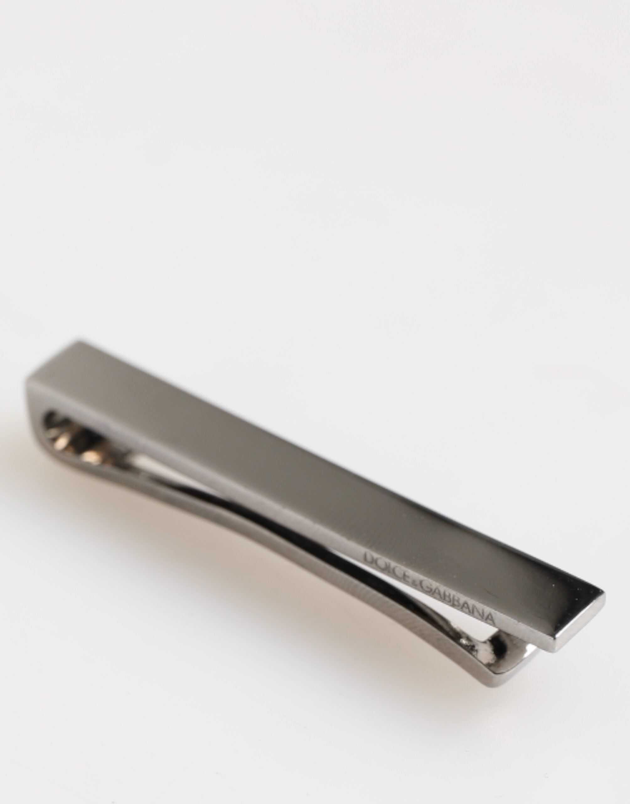 Dolce & Gabbana Dolce & Gabbana Silver Tone Brass Logo Branded Men Accessory Tie Clip Men's Bar
