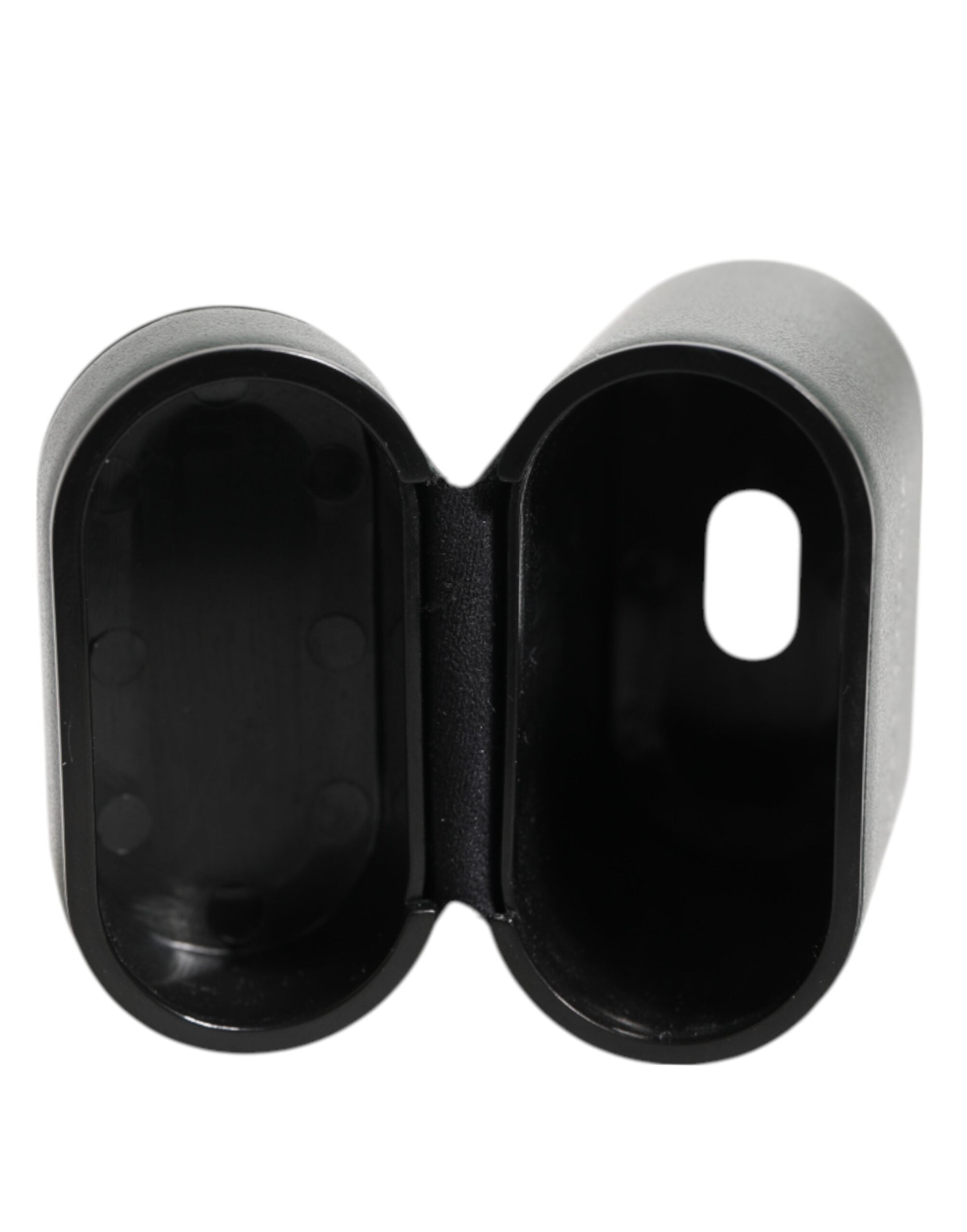 Dolce & Gabbana Dolce & Gabbana Black Leather Logo Print Flip Holder Men Airpods Men's Case