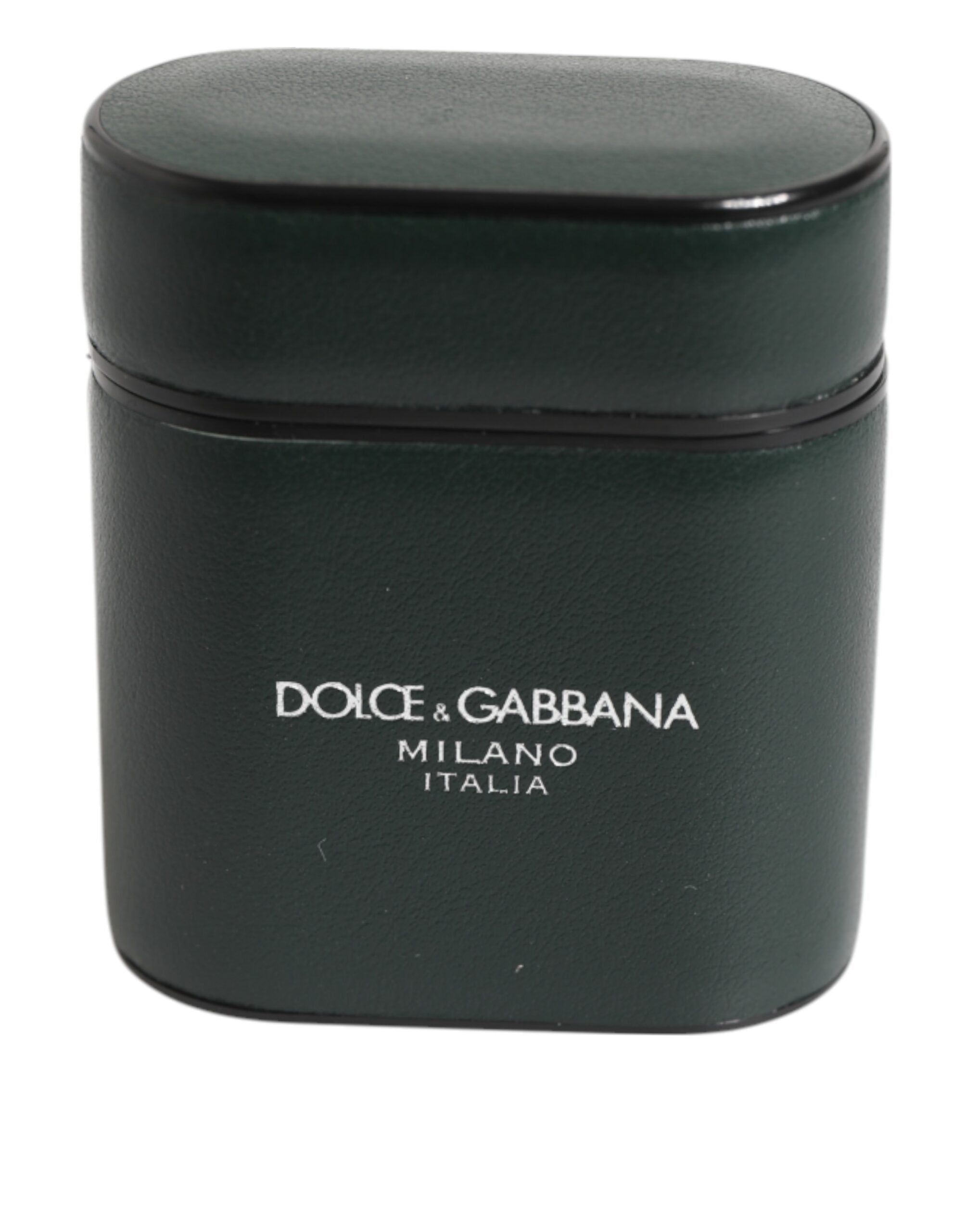 Dolce & Gabbana Dolce & Gabbana Black Leather Logo Print Flip Holder Men Airpods Men's Case