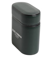Dolce & Gabbana Dolce & Gabbana Black Leather Logo Print Flip Holder Men Airpods Men's Case