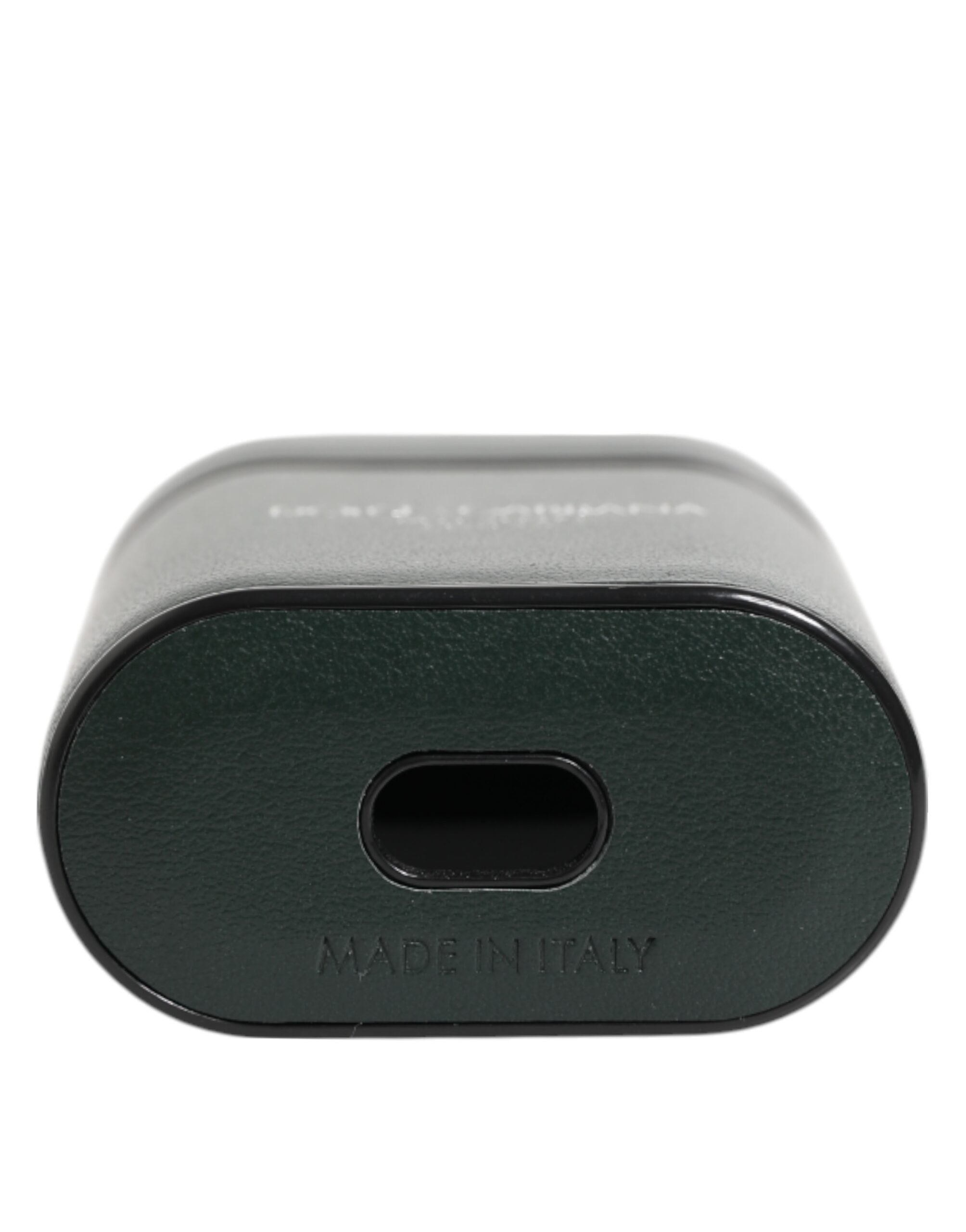Dolce & Gabbana Dolce & Gabbana Black Leather Logo Print Flip Holder Men Airpods Men's Case