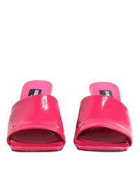 Dolce & Gabbana Dolce & Gabbana Pink Open Toe Block Heel Mules Sandals Women's Shoes
