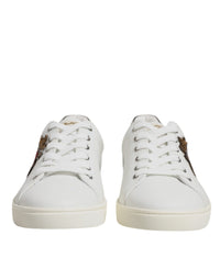 Dolce & Gabbana White Sacred Heart Men Low Top Sneakers Men's Shoes