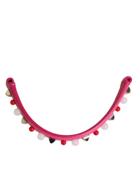 Dolce & Gabbana Dolce & Gabbana Pink Embellished Leather Bag Handle Women Shoulder Women's Strap
