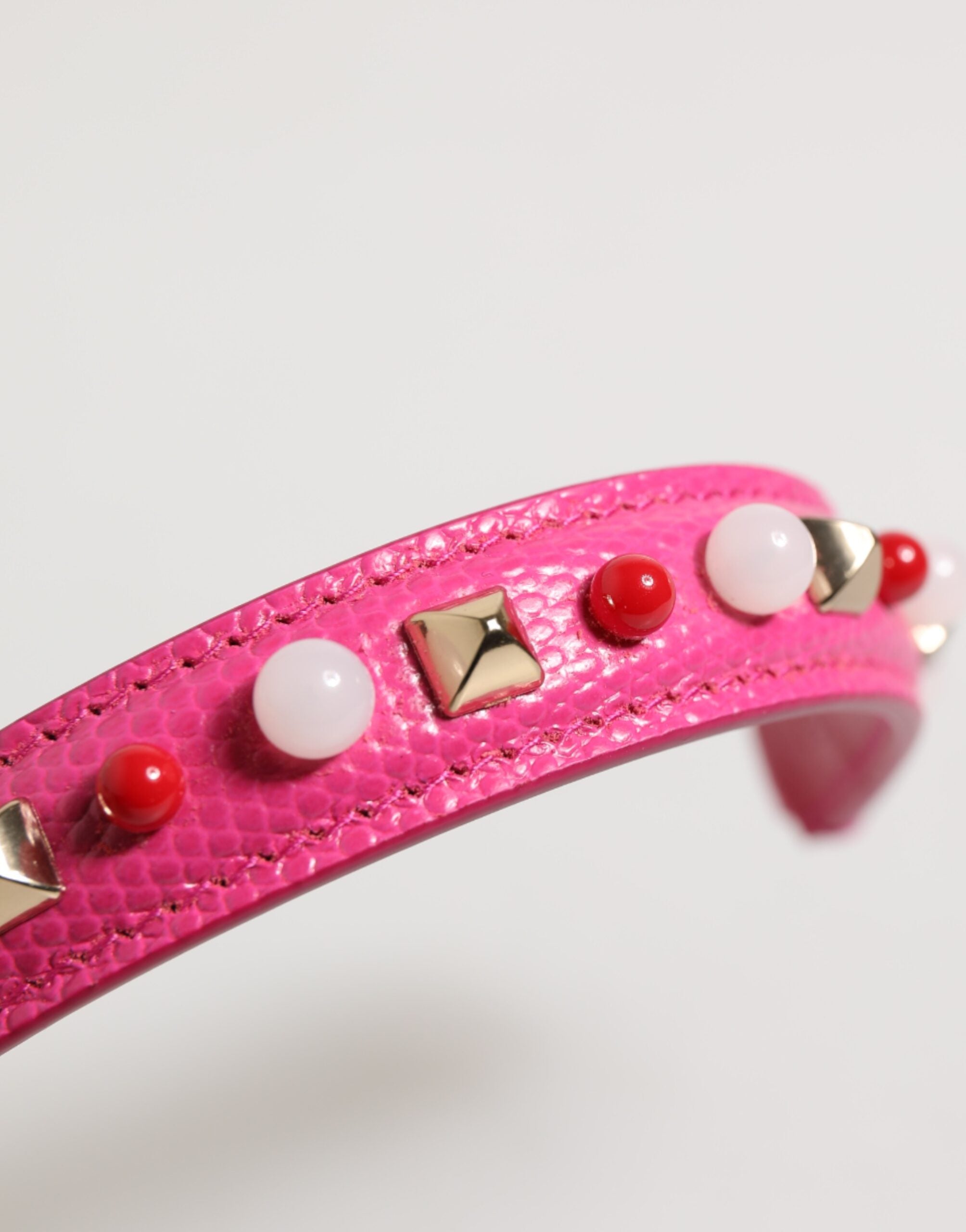Dolce & Gabbana Dolce & Gabbana Pink Embellished Leather Bag Handle Women Shoulder Women's Strap