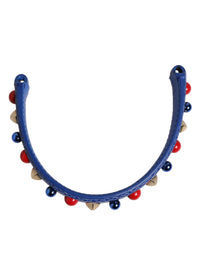 Dolce & Gabbana Dolce & Gabbana Blue Embellished Leather Bag Handle Women Shoulder Women's Strap
