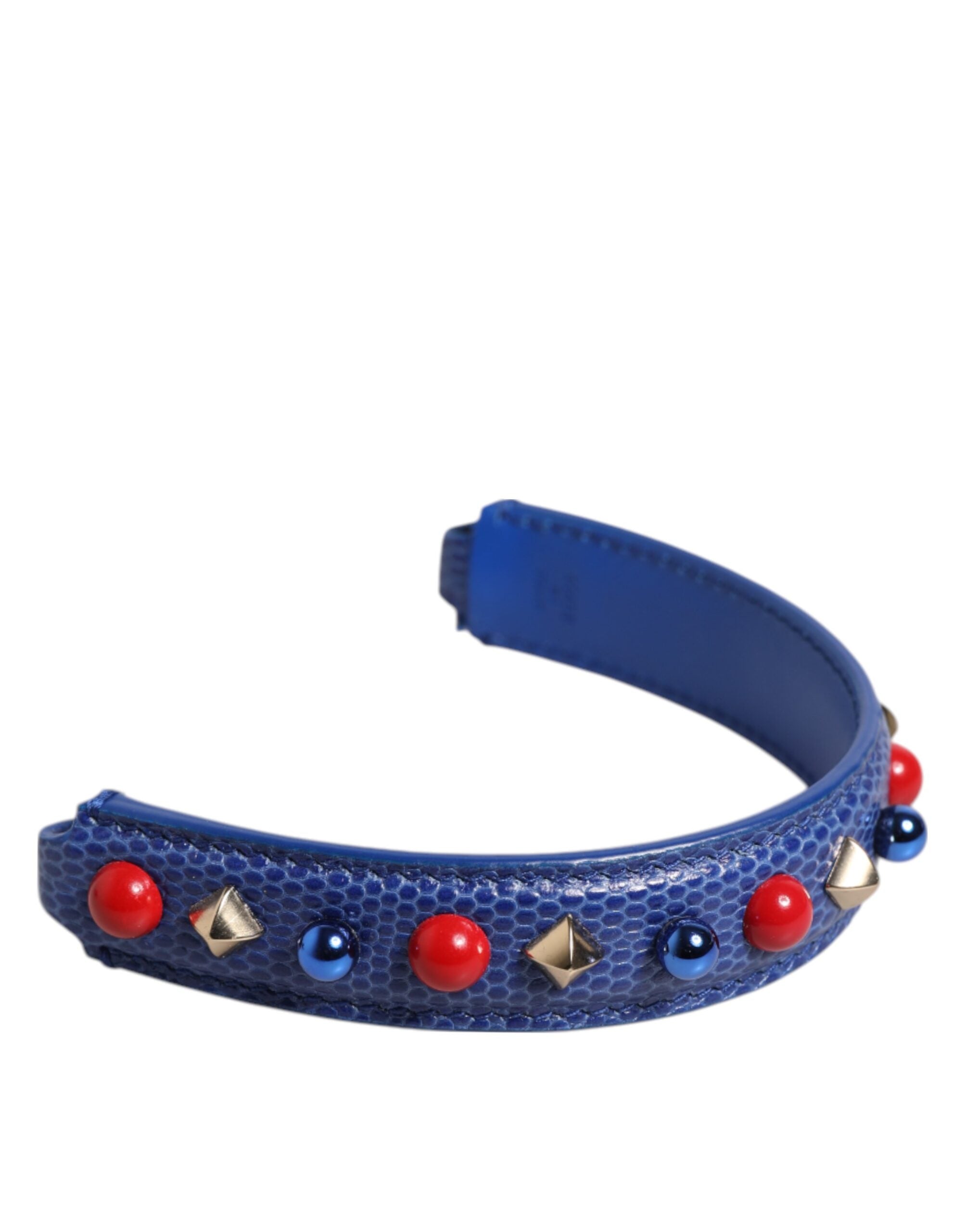 Dolce & Gabbana Dolce & Gabbana Blue Embellished Leather Bag Handle Women Shoulder Women's Strap