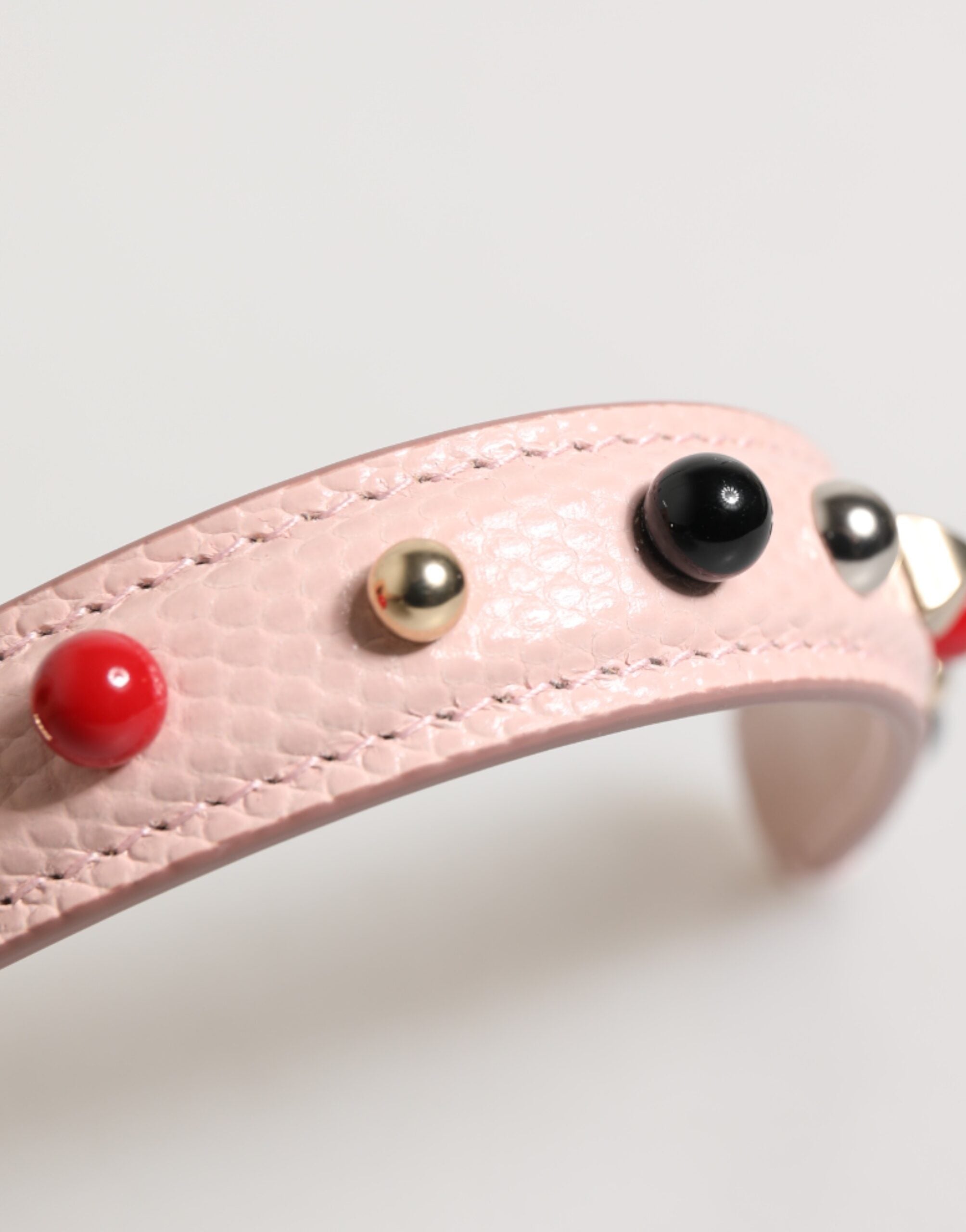 Dolce & Gabbana Dolce & Gabbana Light Pink Embellished Leather Bag Handle  Shoulder Women's Strap