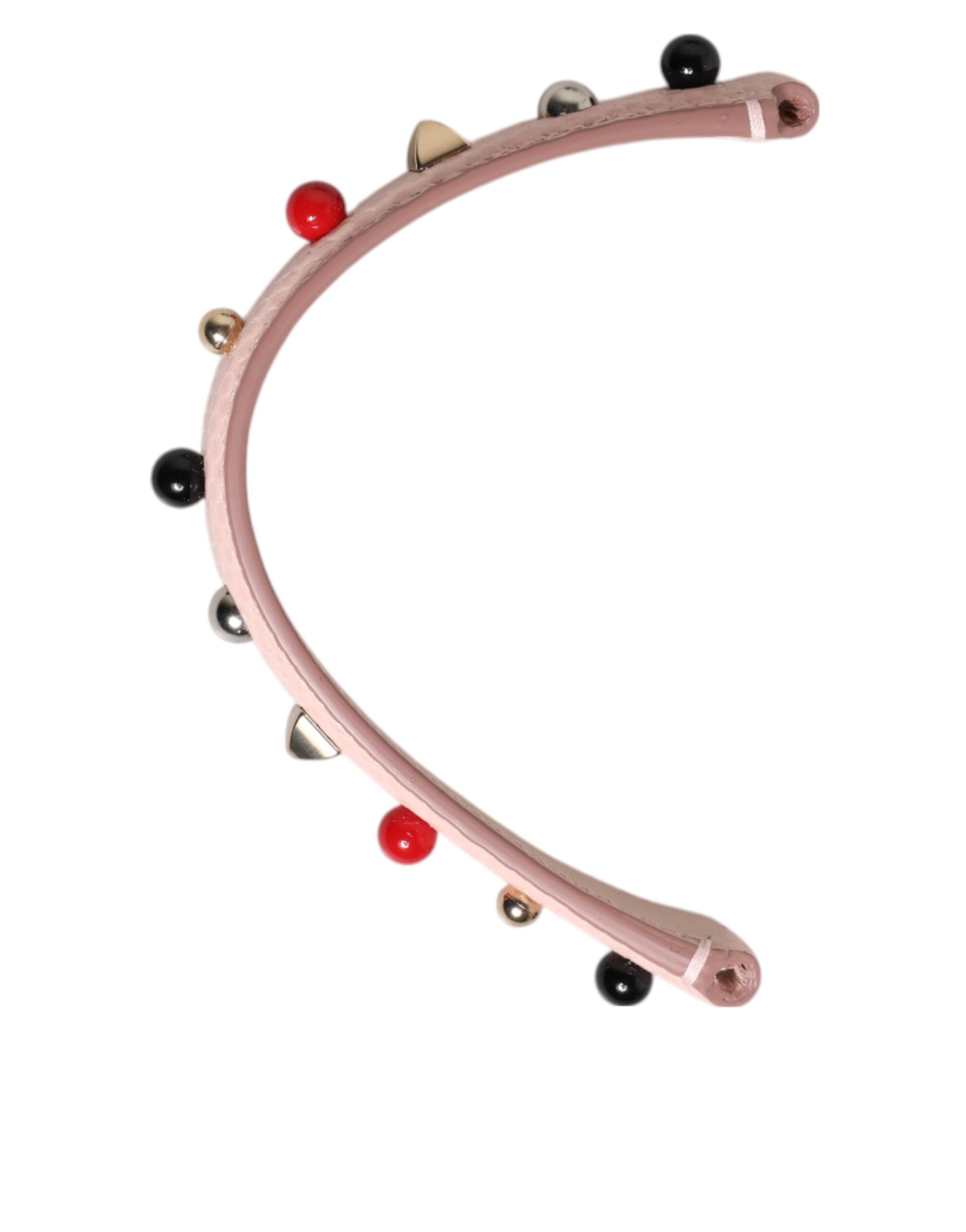 Dolce & Gabbana Dolce & Gabbana Light Pink Embellished Leather Bag Handle  Shoulder Women's Strap