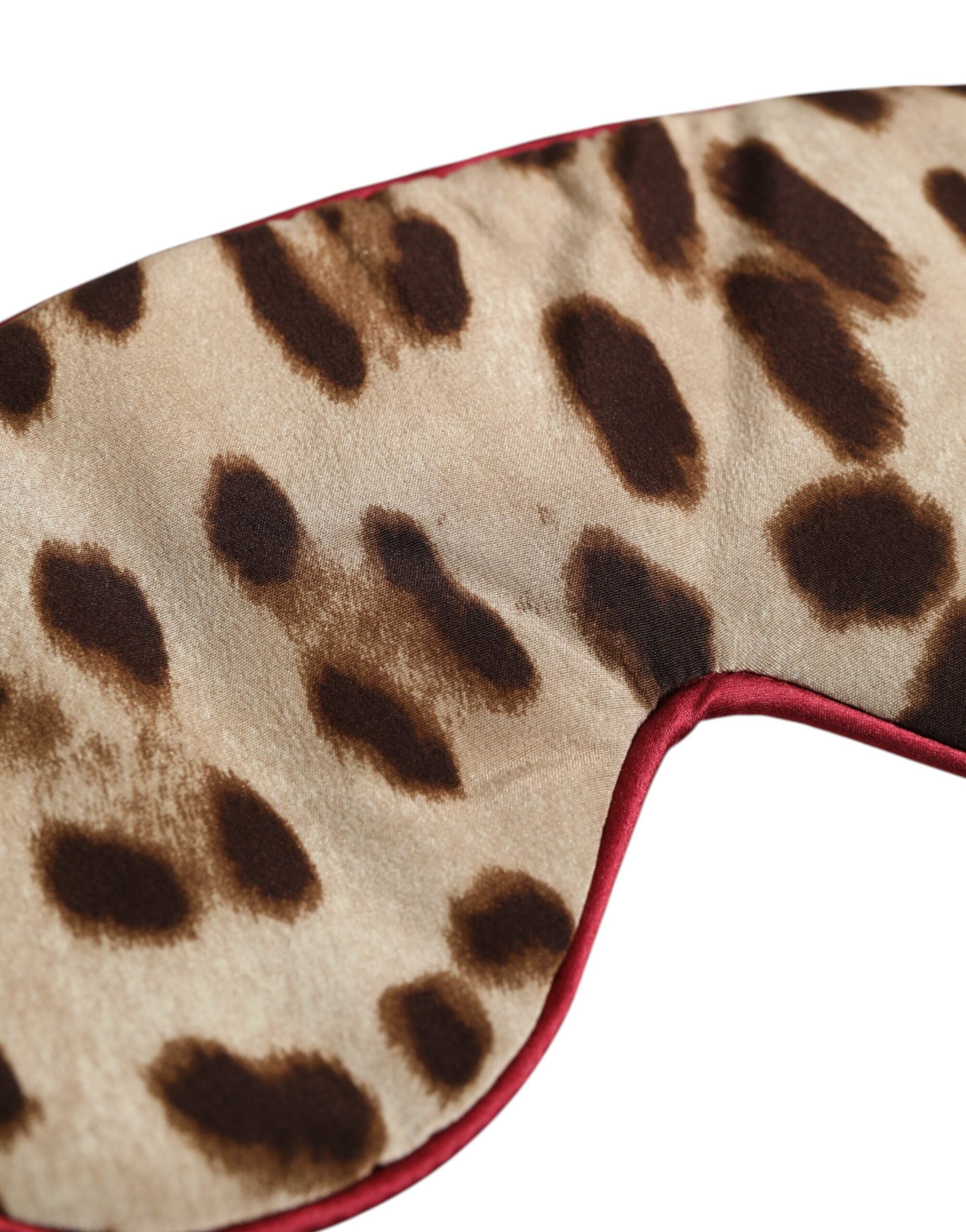 Dolce & Gabbana Brown Leopard Print Silk Women Accessory Sleep Eye Women's Mask