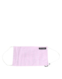 Dolce & Gabbana Dolce & Gabbana Pink Cotton Logo Elastic Ear Strap Face  Mask
