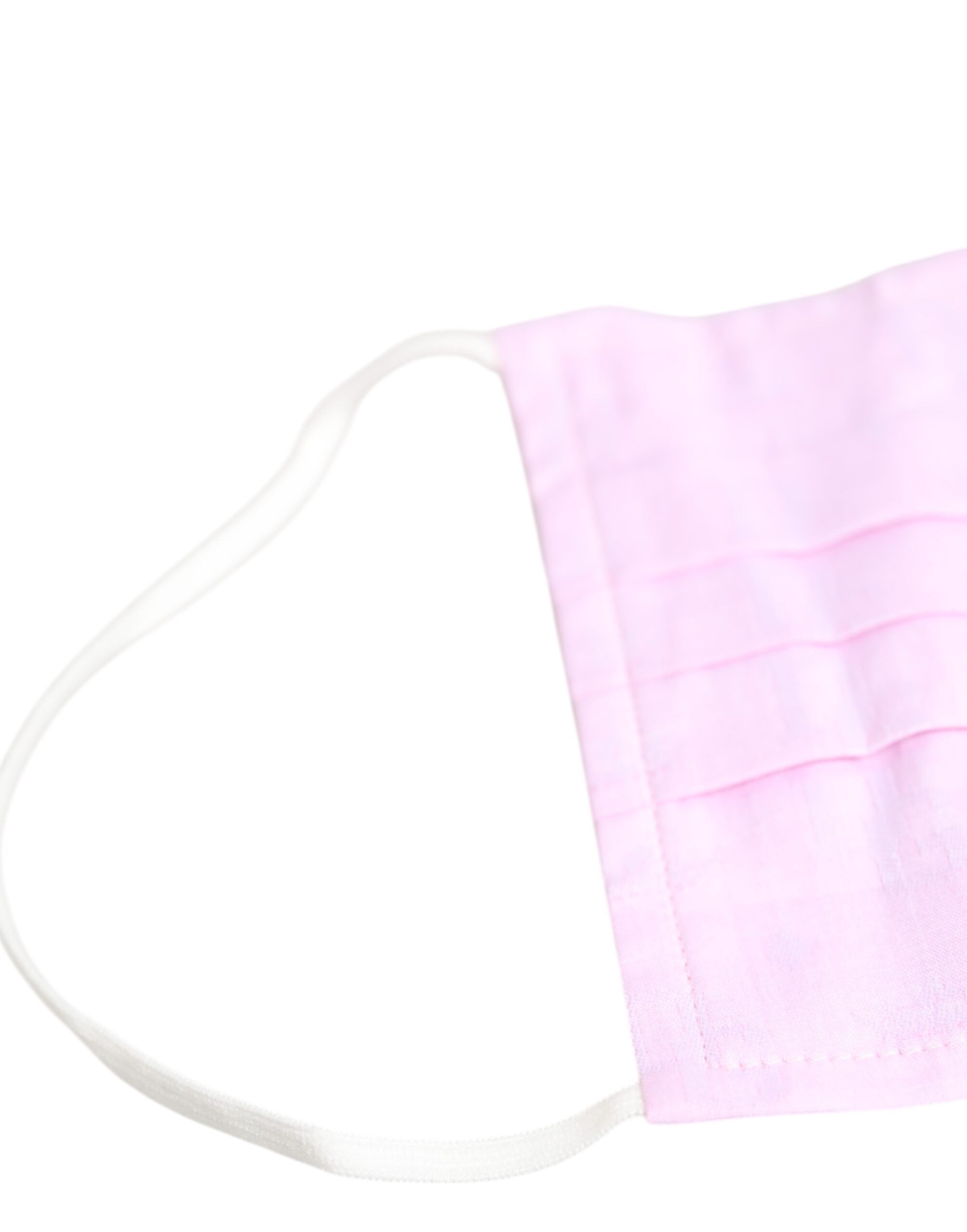 Dolce & Gabbana Dolce & Gabbana Pink Cotton Logo Elastic Ear Strap Face  Mask