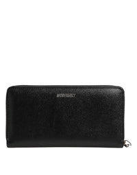 Dolce & Gabbana Dolce & Gabbana Black Leather #DGFAMILY Zipper Continental Mens Men's Wallet