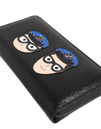 Dolce & Gabbana Dolce & Gabbana Black Leather #DGFAMILY Zipper Continental Mens Men's Wallet