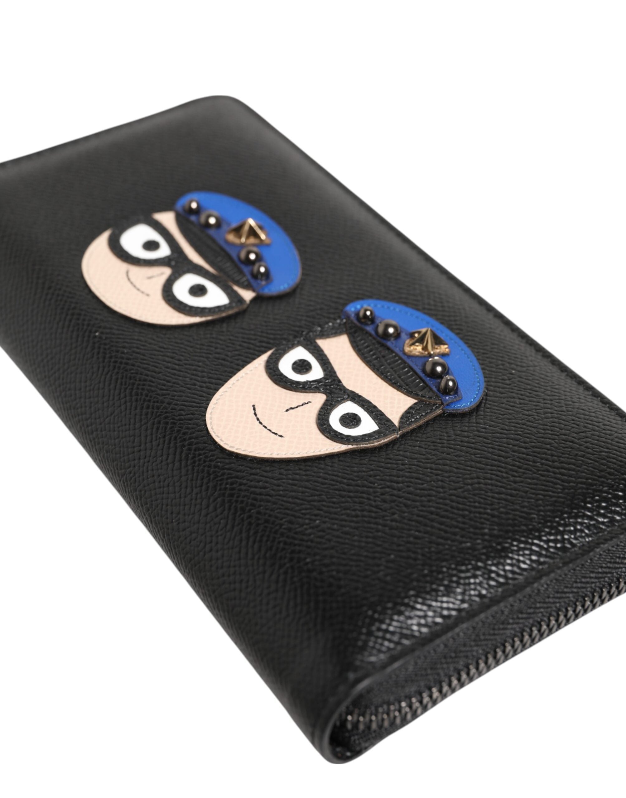 Dolce & Gabbana Dolce & Gabbana Black Leather #DGFAMILY Zipper Continental Mens Men's Wallet