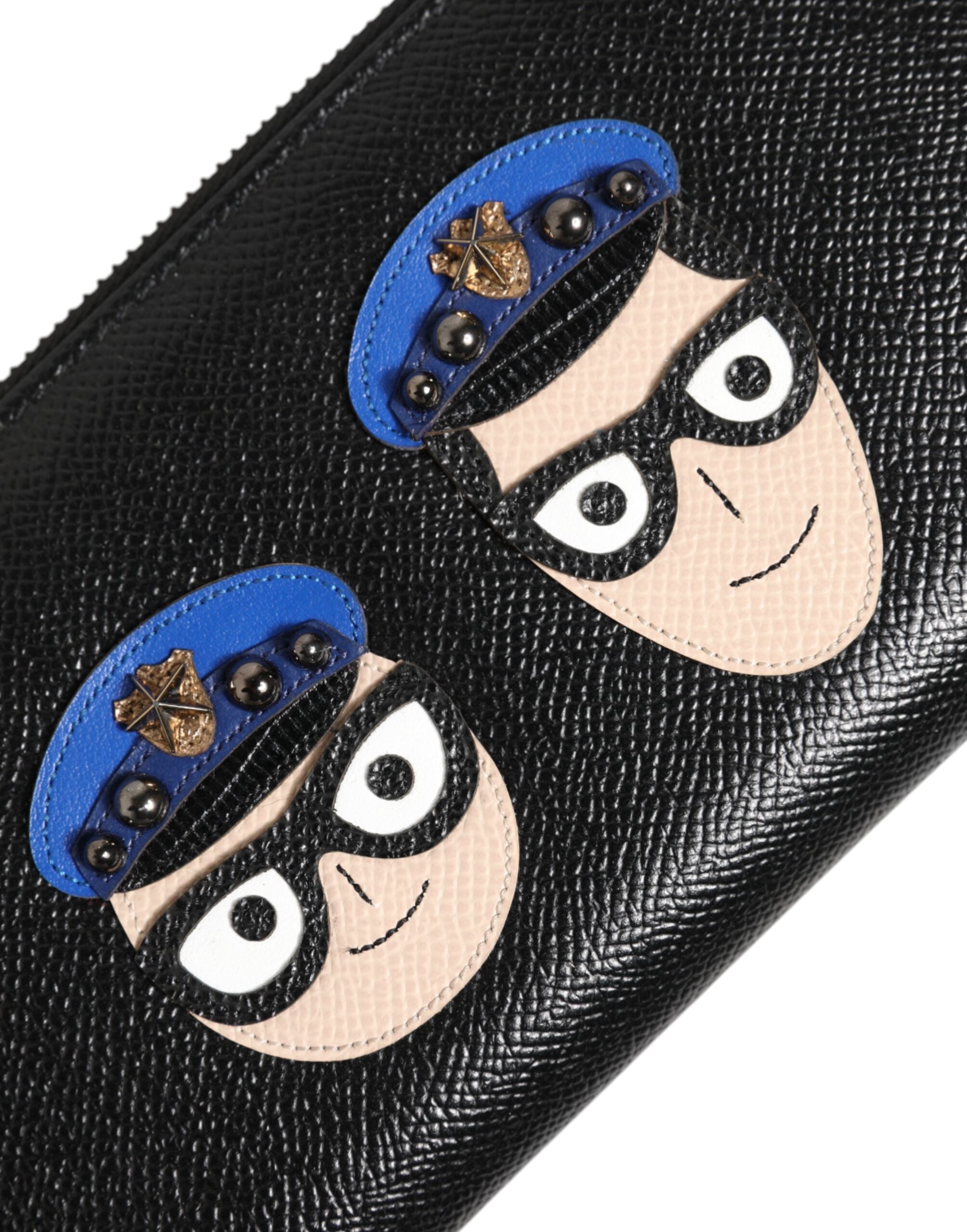 Dolce & Gabbana Dolce & Gabbana Black Leather #DGFAMILY Zipper Continental Mens Men's Wallet