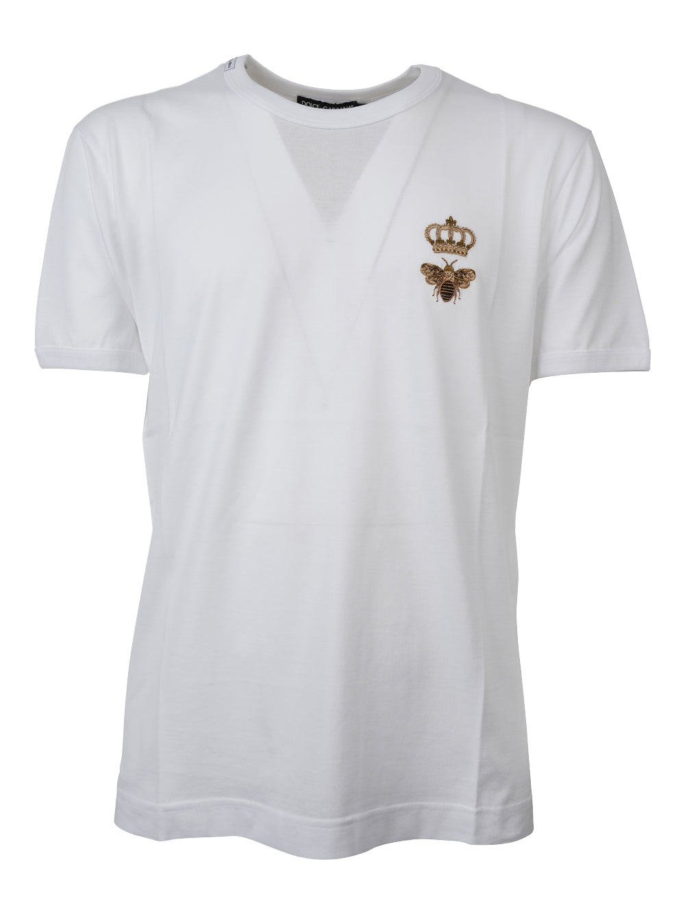 DOLCE & GABBANA Cotton Jersey T-Shirt With Lurex Embroidery Women