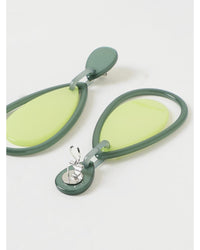 Emporio Armani Layered Teardrop Earrings Women Lime Jewelry