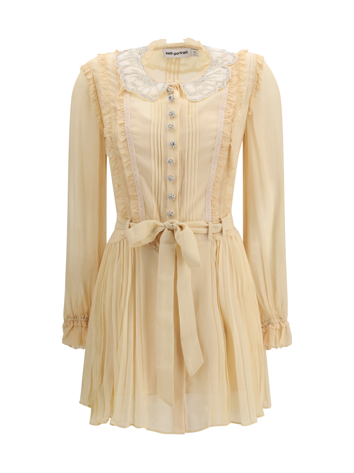 Self-Portrait Women Pleated Georgette Mini Dress