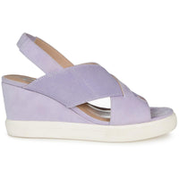 Ronnie Womens Faux Suede Peep-Toe Wedge Sandals4