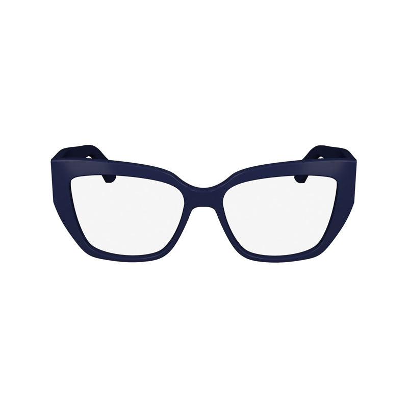 Salvatore Ferragamo Eyeglasses Square Full Rim, Navy Blue Frame and Clear Demo Lens Lens SF2972414