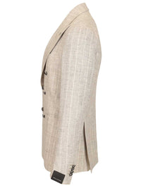 Tagliatore Men Double-Breasted Pinstriped Blazer