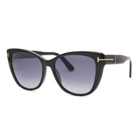 Tom Ford Butterfly Full Rim, with a Shiny Black frame and Smoke Gradient Polarized lens. Black