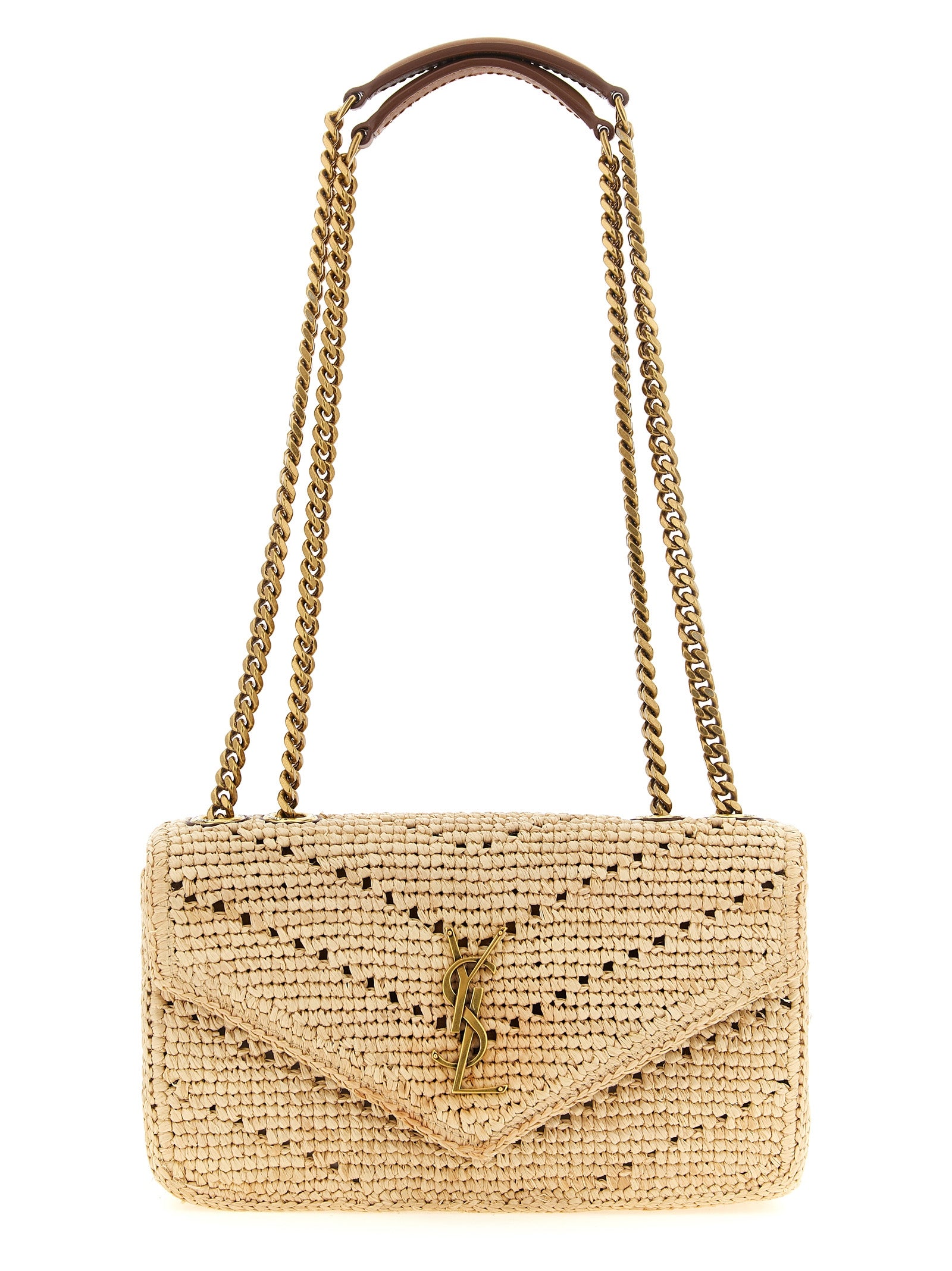 SAINT LAURENT Saint Laurent Women Small Loulou Raffia Bag