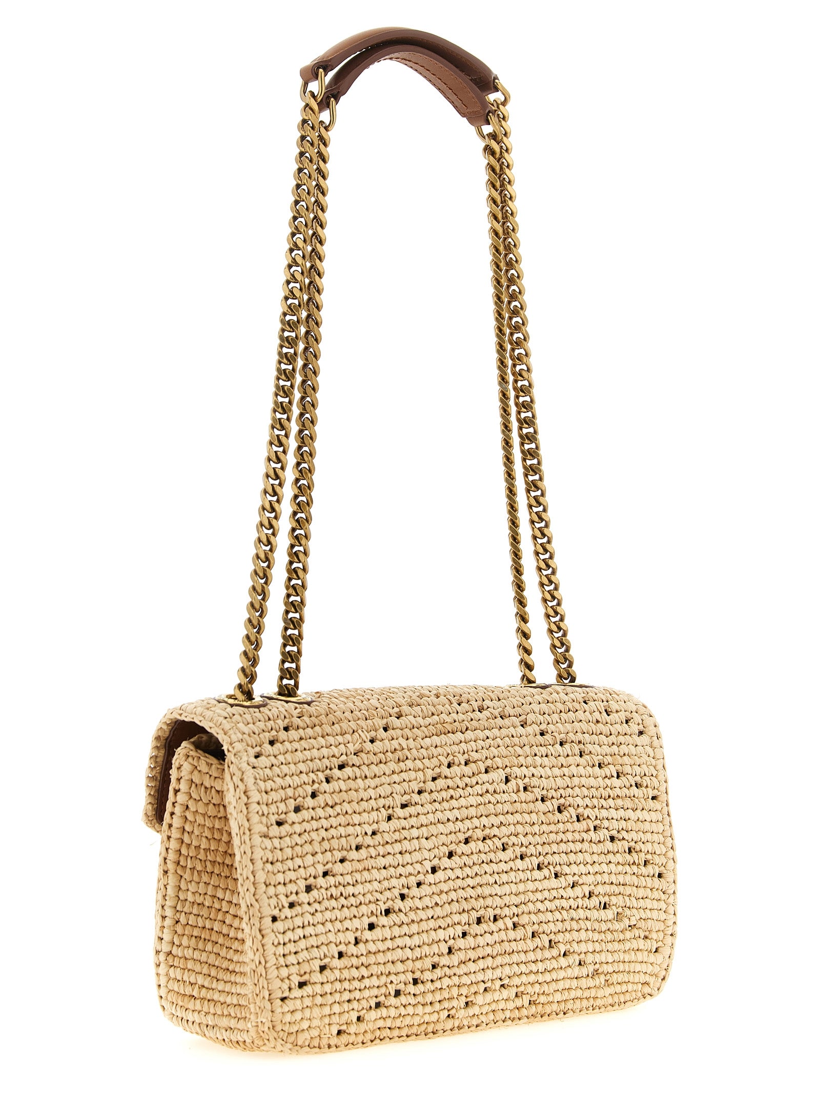 SAINT LAURENT Saint Laurent Women Small Loulou Raffia Bag