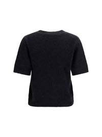 Ganni Women Alpaca And Wool-Blend T-Shirt