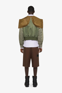 Givenchy Pleated Extra Large Chino Short_Brown