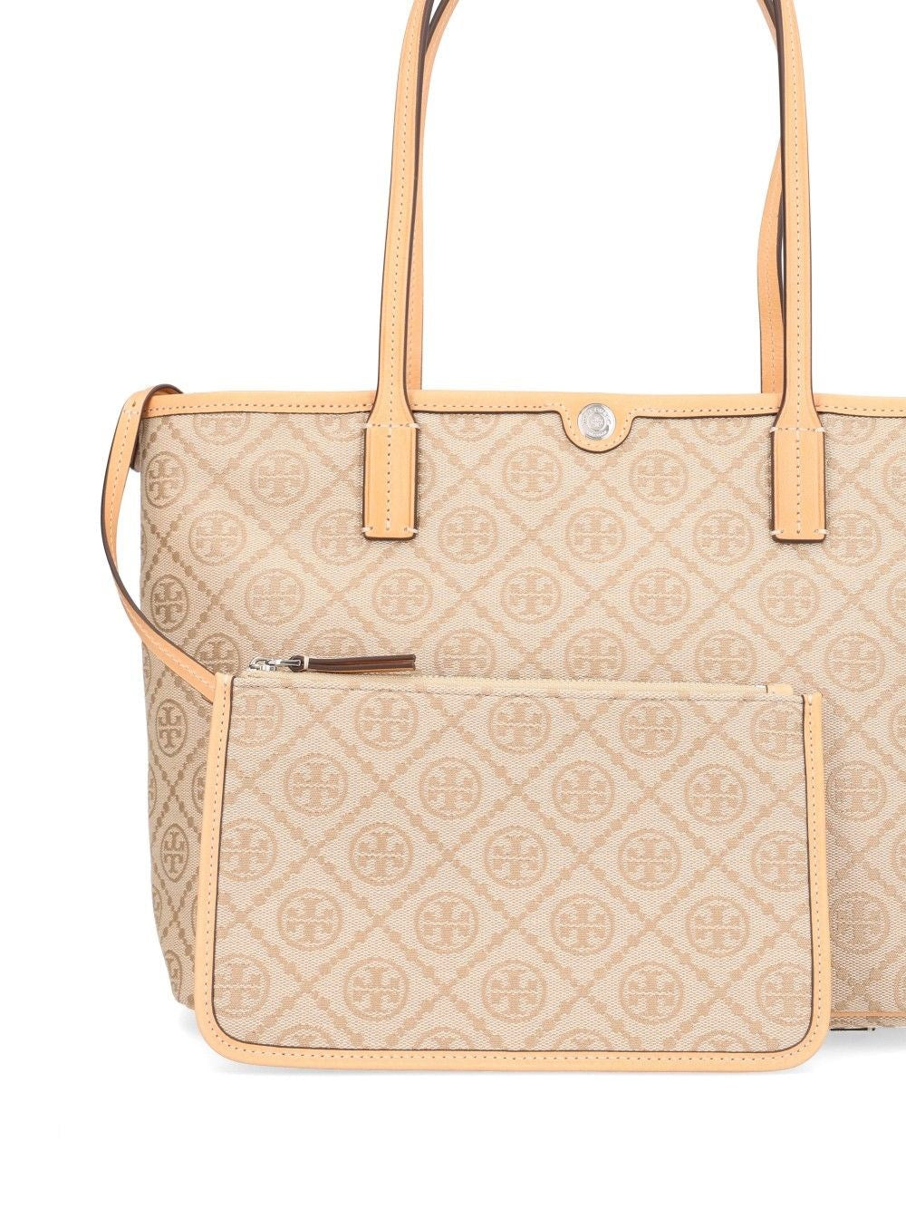 Tory Burch Women "T Monogram Zip" Small Tote Bag
