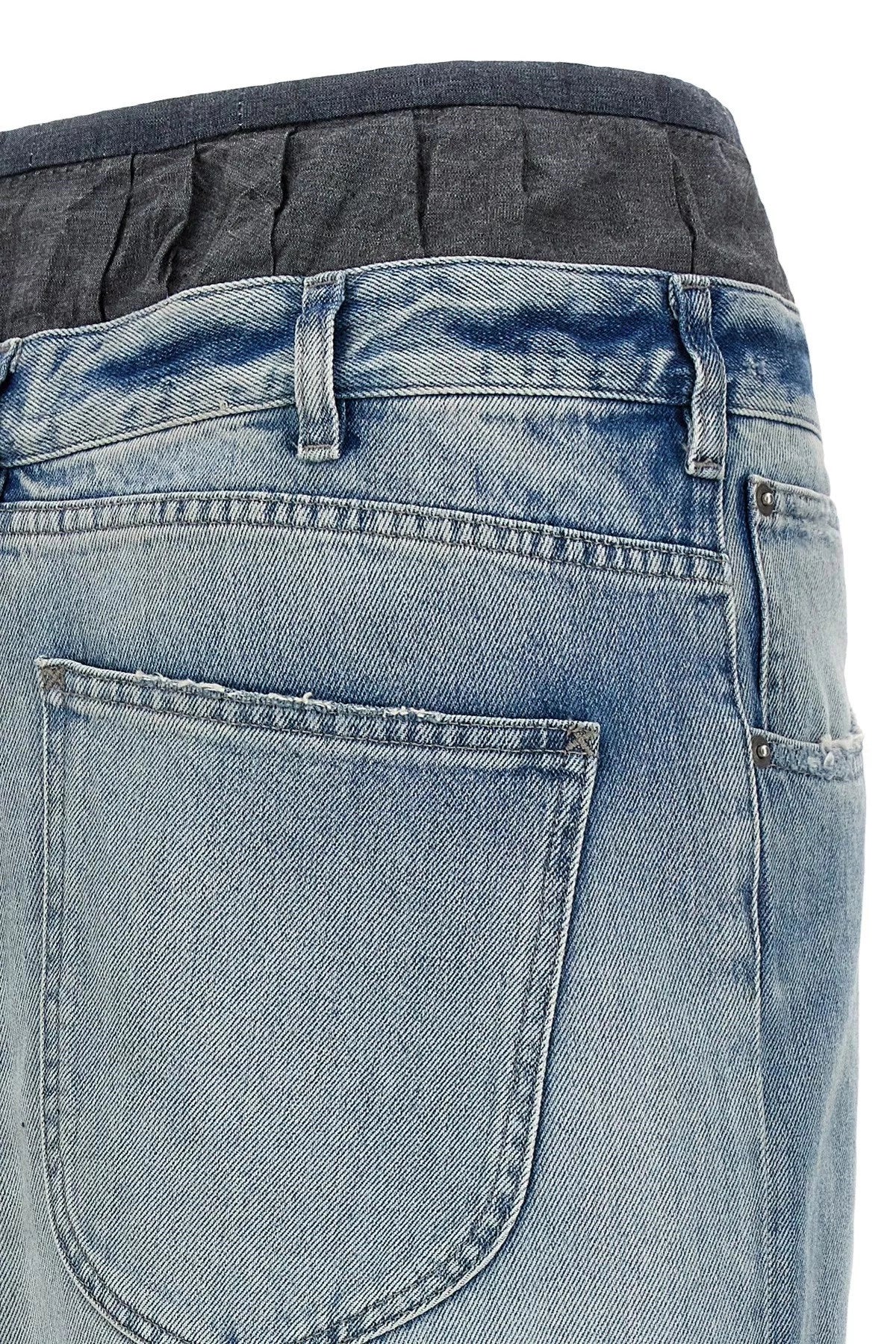 Maison Margiela Women Slits Denim Skirt