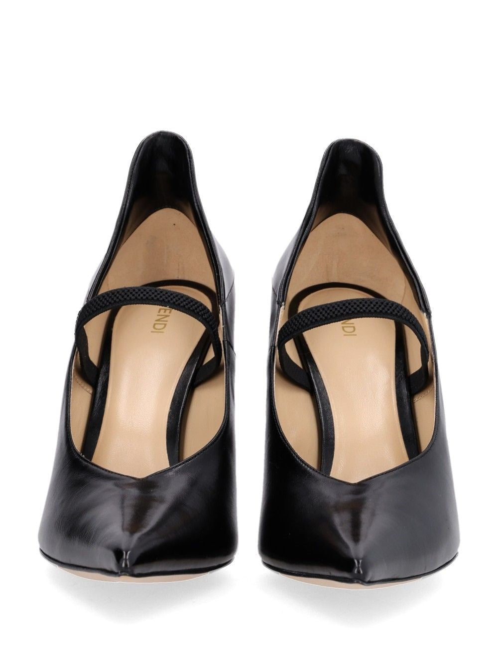 Fendi Fendi Women Leather Pumps With Transparent Heel