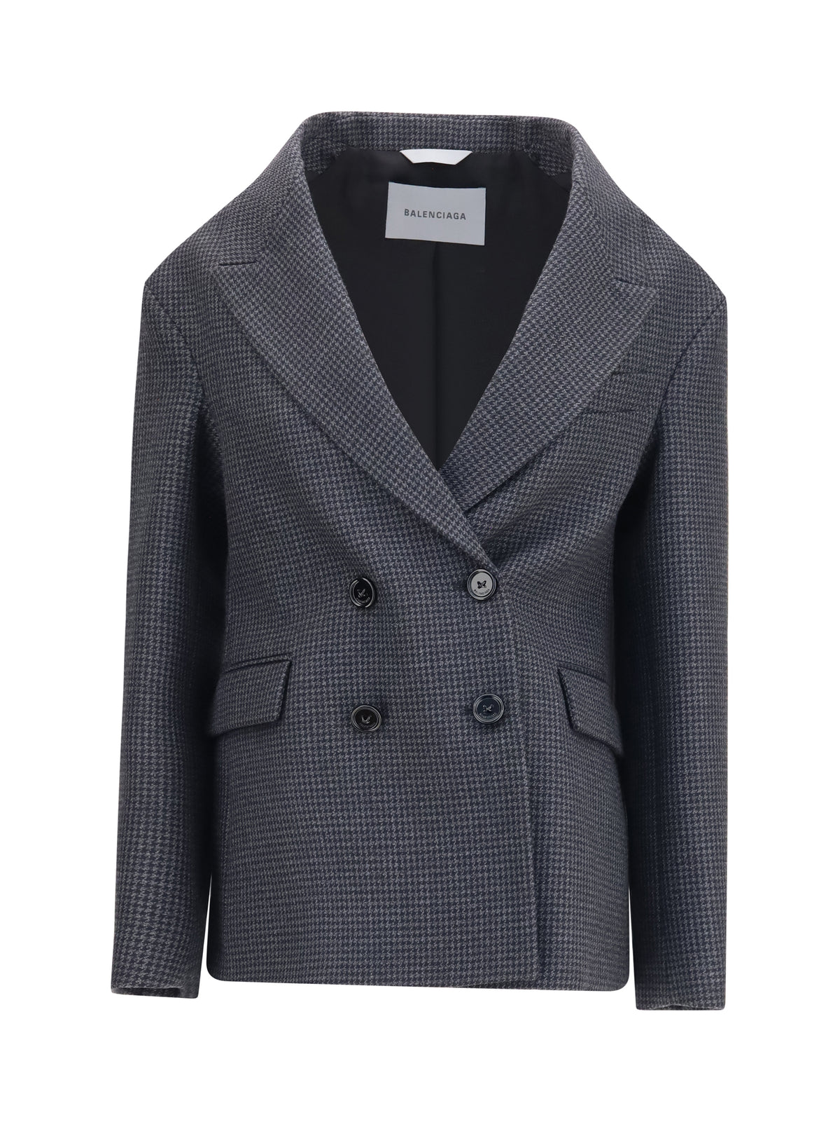 Balenciaga Women Double-Breasted Wool Blazer