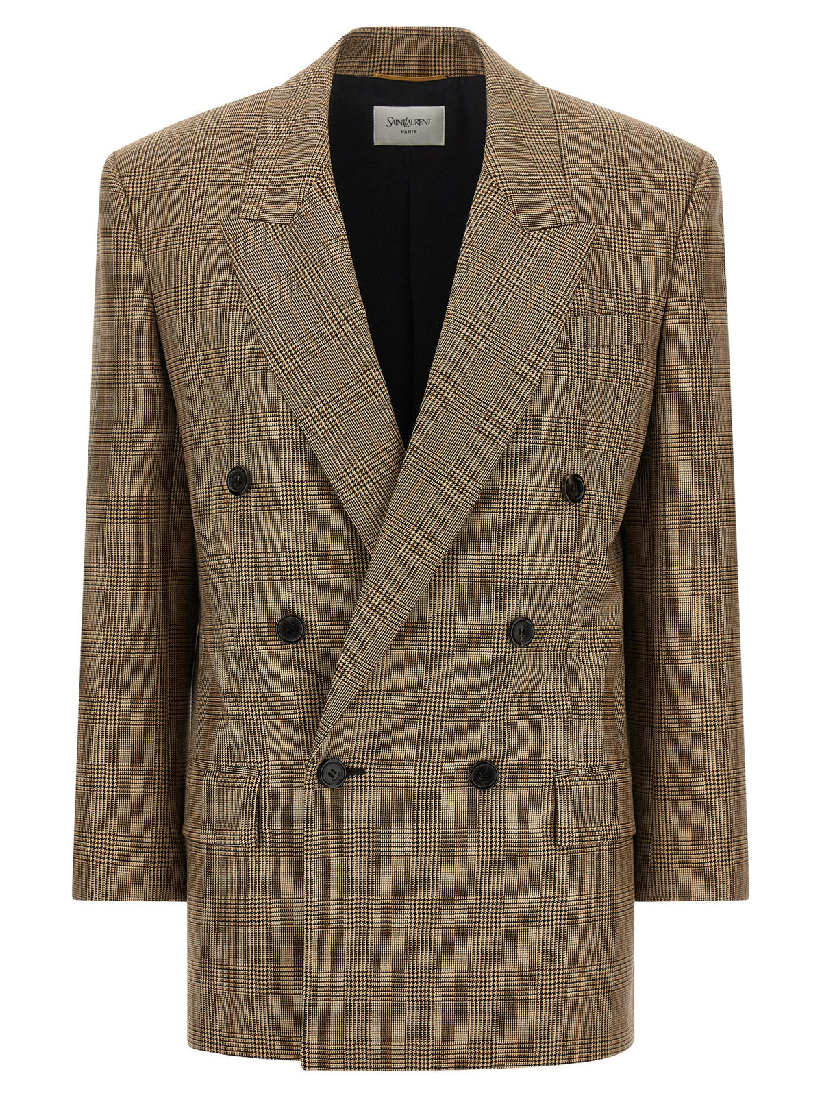 Saint Laurent Women Prince Of Wales Houndstooth Blazer