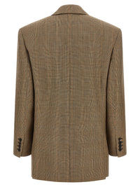 Saint Laurent Women Prince Of Wales Houndstooth Blazer