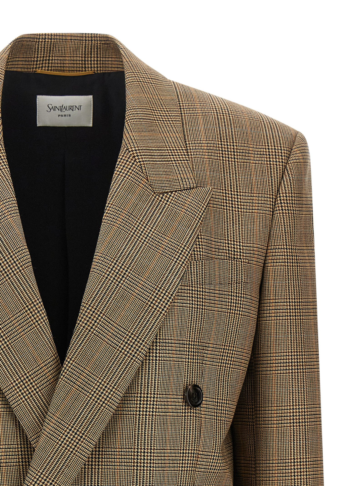 Saint Laurent Women Prince Of Wales Houndstooth Blazer