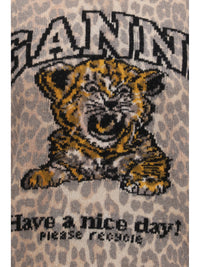 Ganni Women Tiger-Print Sweater