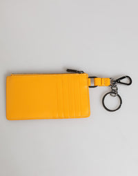 Dolce & Gabbana Dolce & Gabbana Yellow Orange Leather Credit Card Key Holder Clip On Men's Wallet
