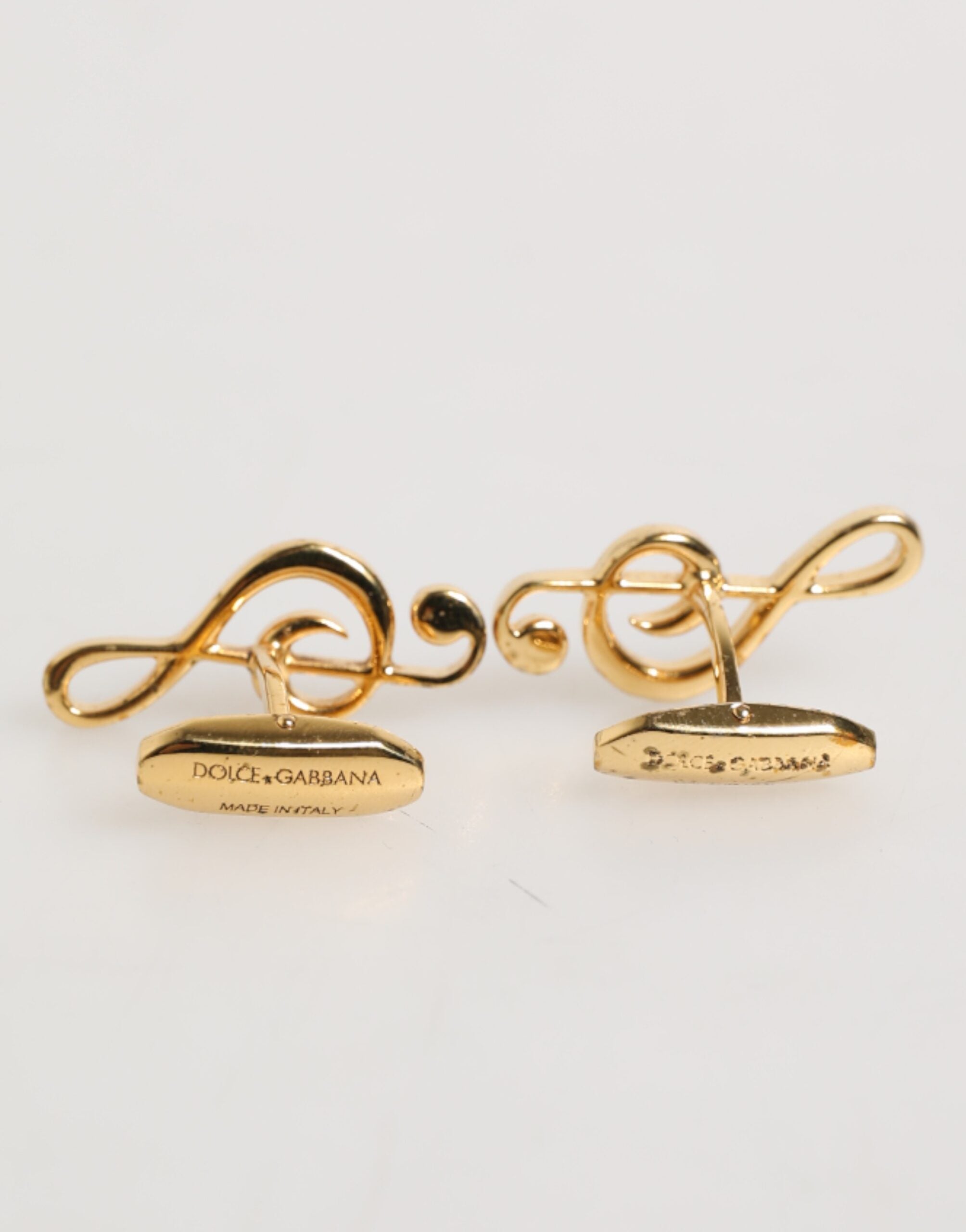 Dolce & Gabbana Dolce & Gabbana Gold Musical Note Metal Brass Pin Men Accessory Men's Cufflinks