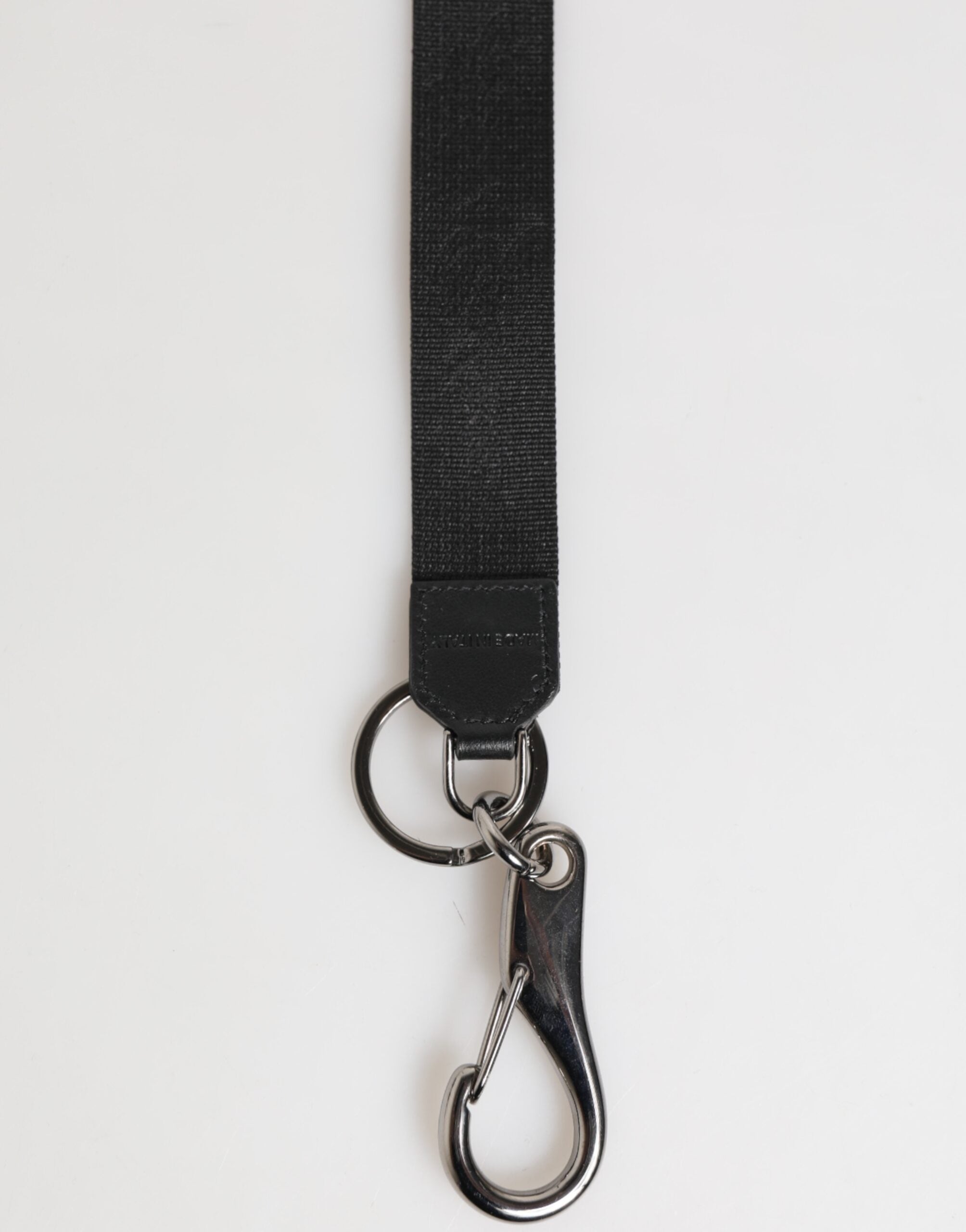 Dolce & Gabbana Dolce & Gabbana Black Burgundy Polyester DG Logo Men Keychain Men's Keyring