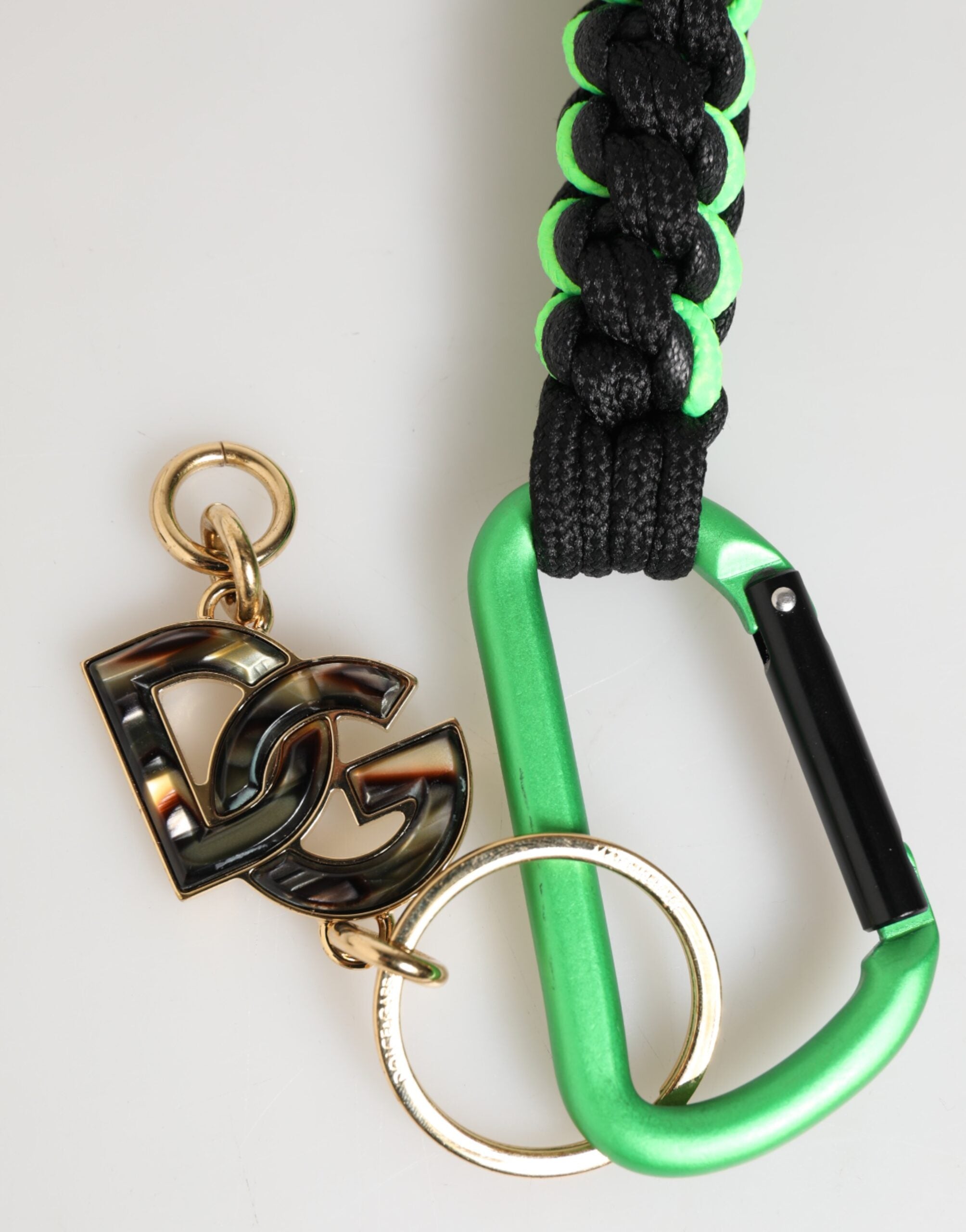 Dolce & Gabbana Dolce & Gabbana Multicolor Polyester Tape String DG Logo Keychain Men's Keyring