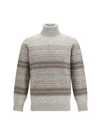 BRUNELLO CUCINELLI Brunello Cucinelli Men Fair Isle Knit Turtleneck Sweater