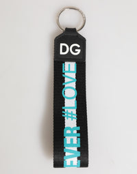 Dolce & Gabbana Multicolor Logo Polyester Brass Holder Keychain Men's Keyring