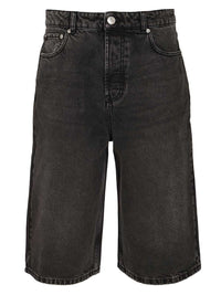 Ami Men Large Fit Bermuda Shorts Used Denim