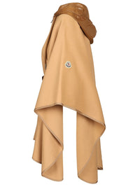 Moncler Women Padded Cape In Wool Blend