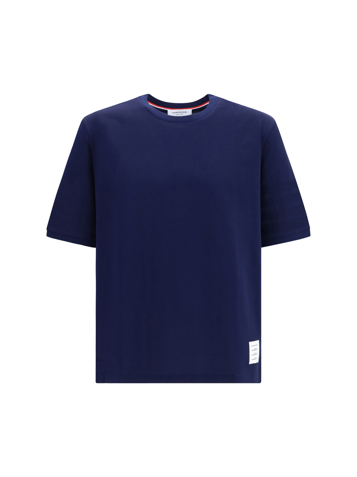 Thom Browne Men Jersey T-Shirt With Ribbed Cuffs