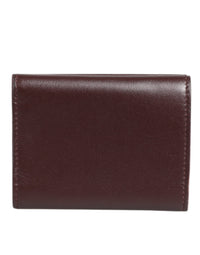 Dolce & Gabbana Dolce & Gabbana Leather Embossed Logo Trifold Men Card Holder Dark Men's Brown